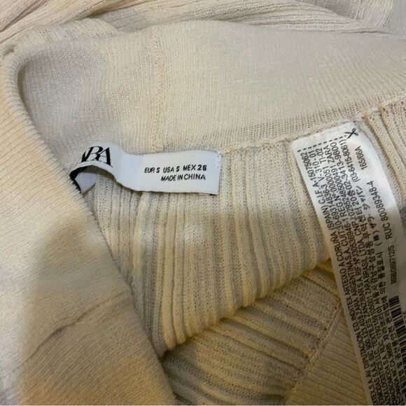 Zara Ribbed High Waisted Pants size small - Picture 8 of 9